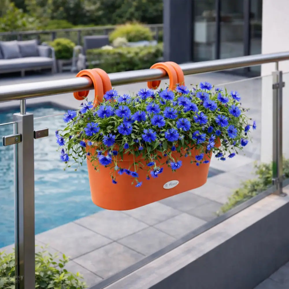 Jardinière balcon suspendue - Rouge brique