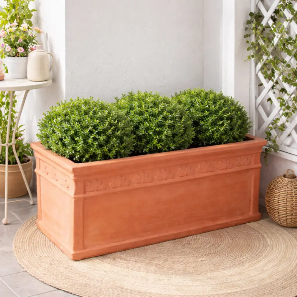 Jardinière balcon terre cuite