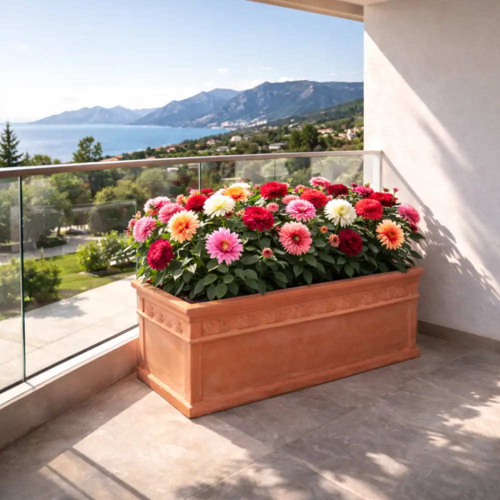 Jardinière balcon terre cuite