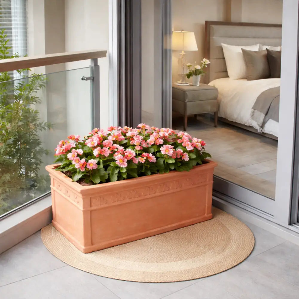 Jardinière balcon terre cuite