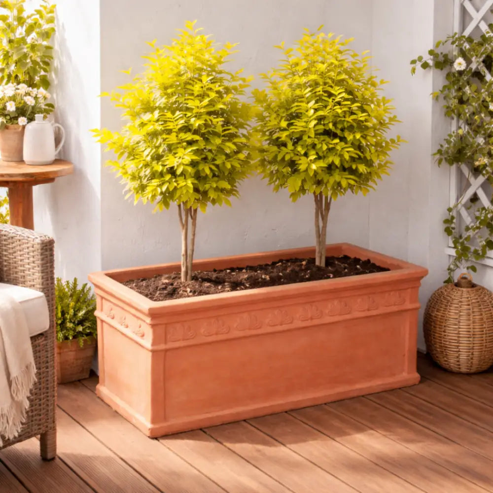 Jardinière balcon terre cuite
