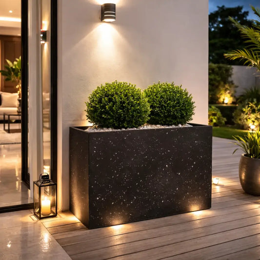 Jardinière béton muret