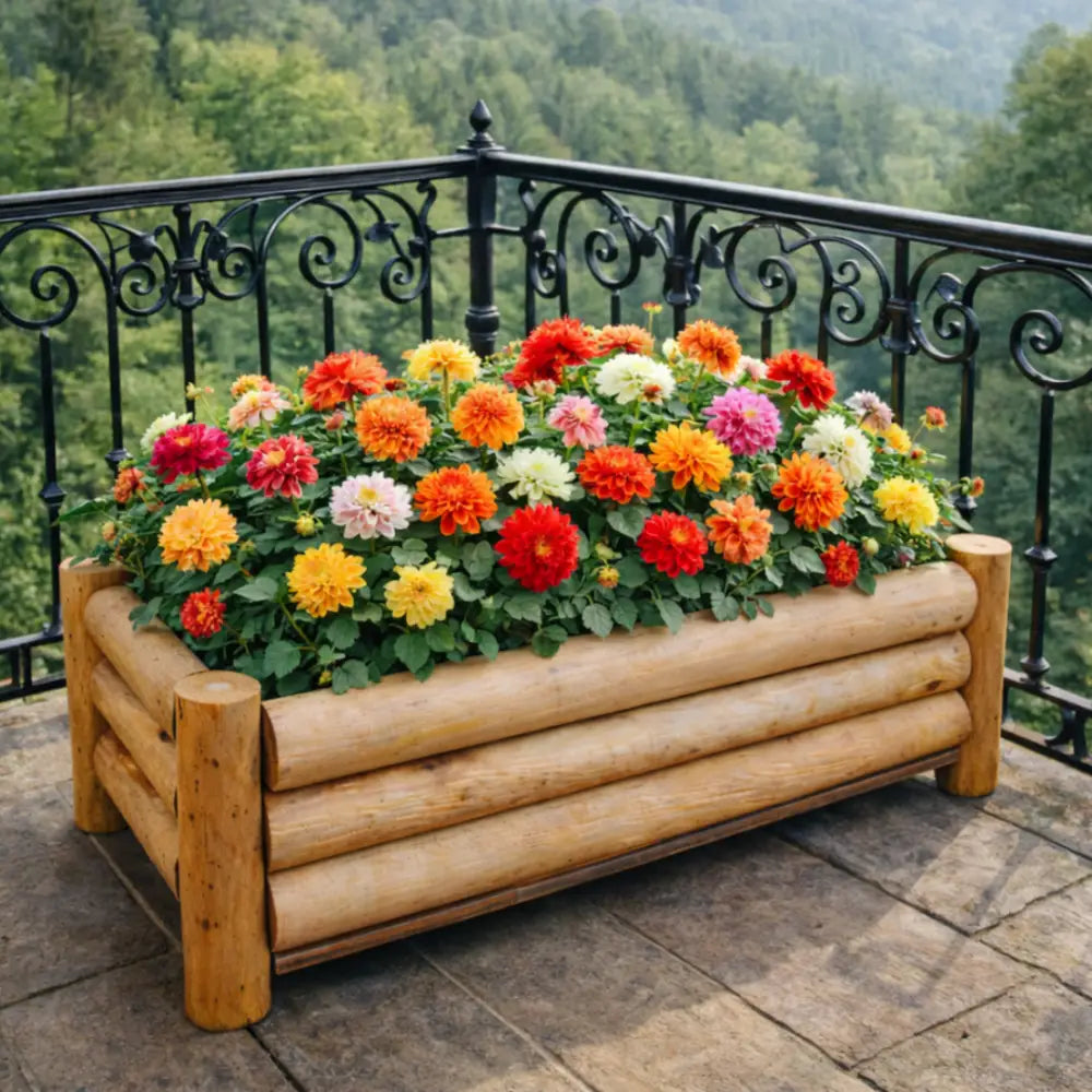 Jardinière bois terrasse