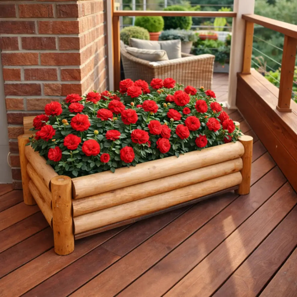 Jardinière bois terrasse