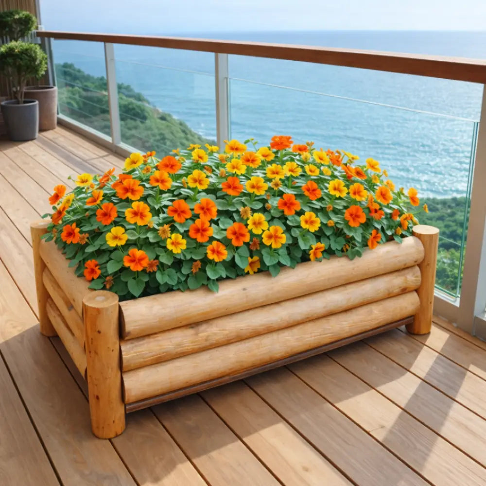 Jardinière bois terrasse
