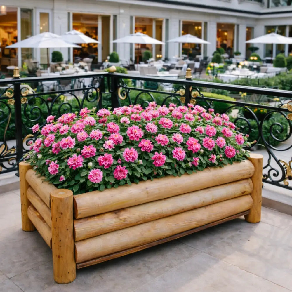 Jardinière bois terrasse