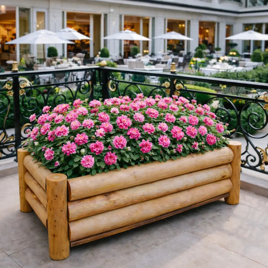 Jardinière bois terrasse
