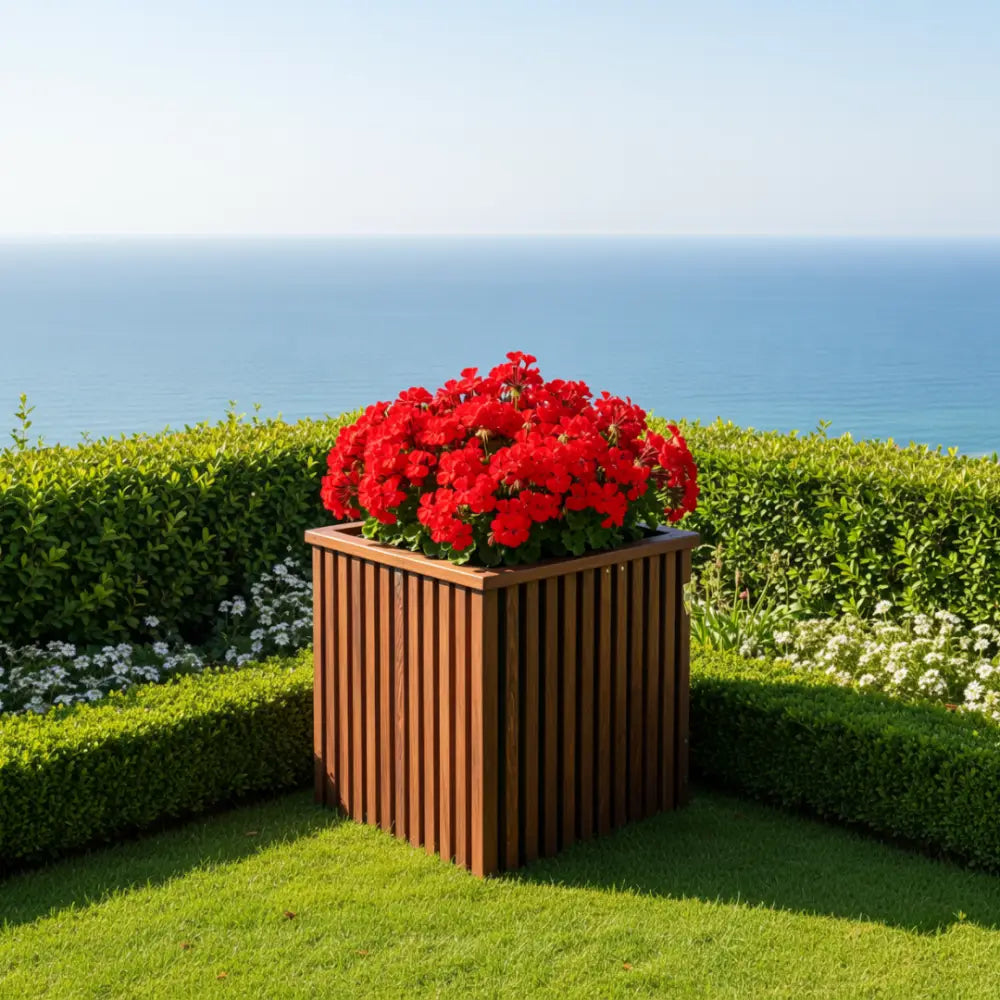 Jardinière carrée en bois