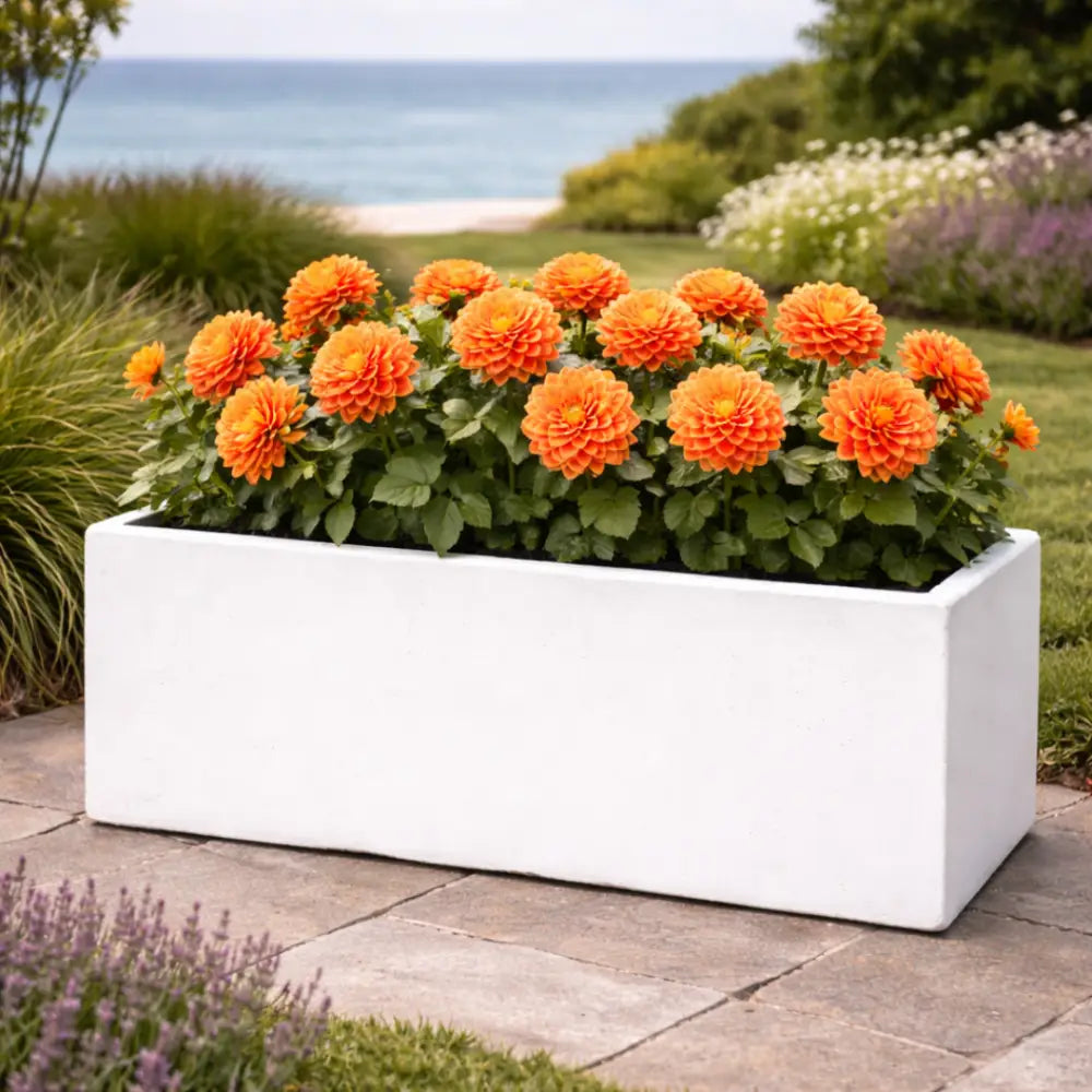Jardinière en béton 100cm - Blanc