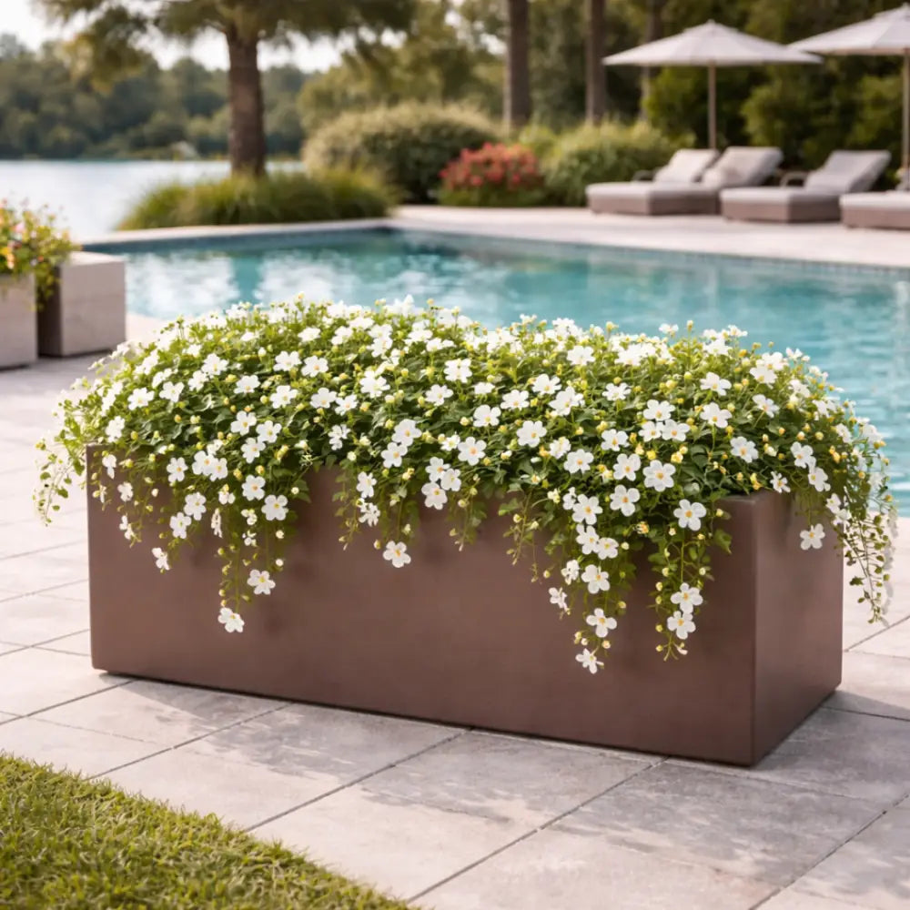 Jardinière en béton 100cm - Marron café