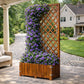 Jardinière en bois avec treillis