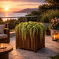 Jardinière en bois carré