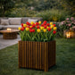 Jardinière en bois carré