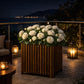 Jardinière en bois carré