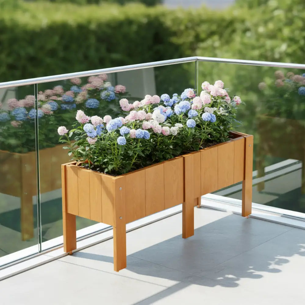 Jardinière en bois pour balcon