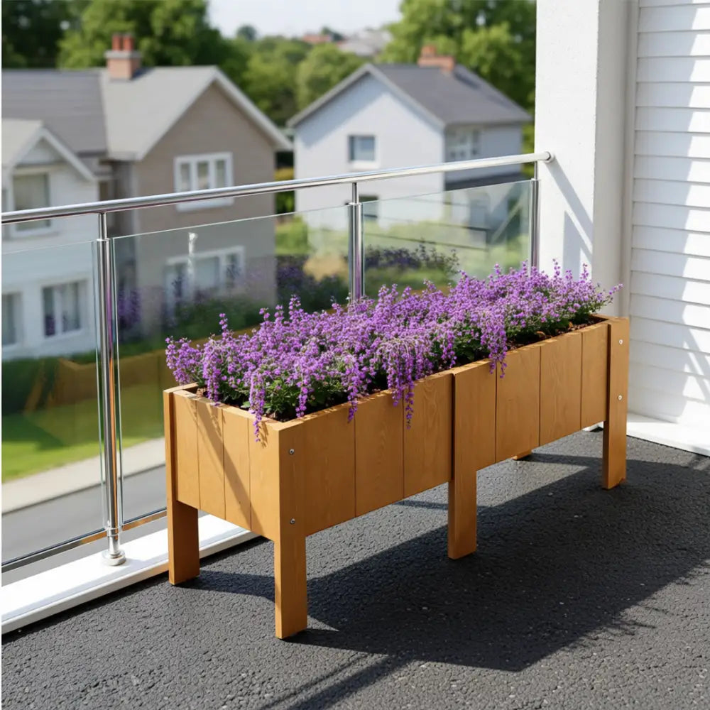 Jardinière en bois pour balcon