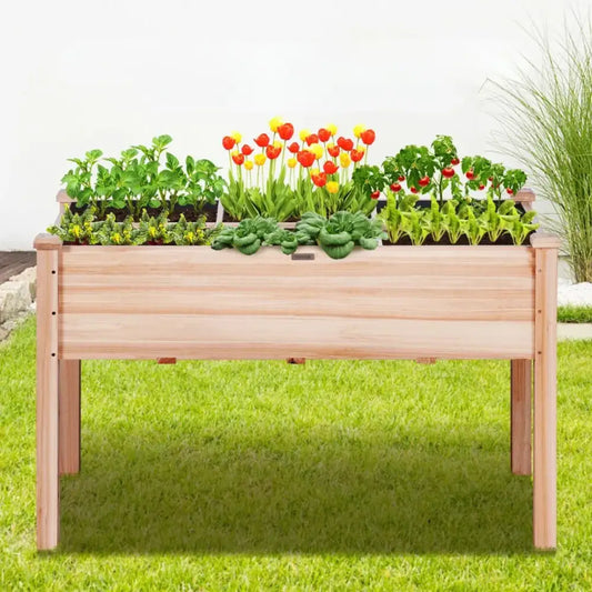 Jardinière en bois sur pied