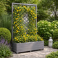 Jardinière haute avec treillis
