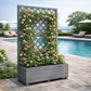 Jardinière haute avec treillis