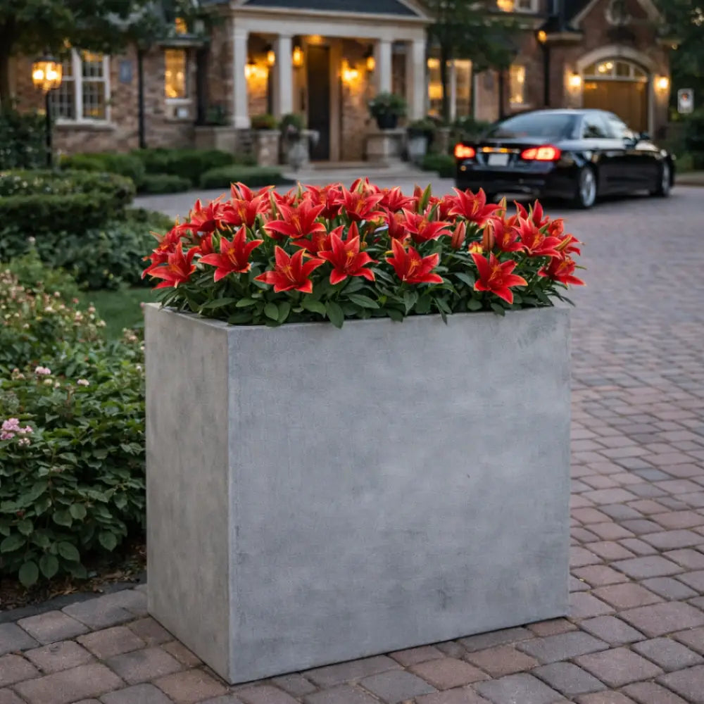 Jardinière haute rectangulaire