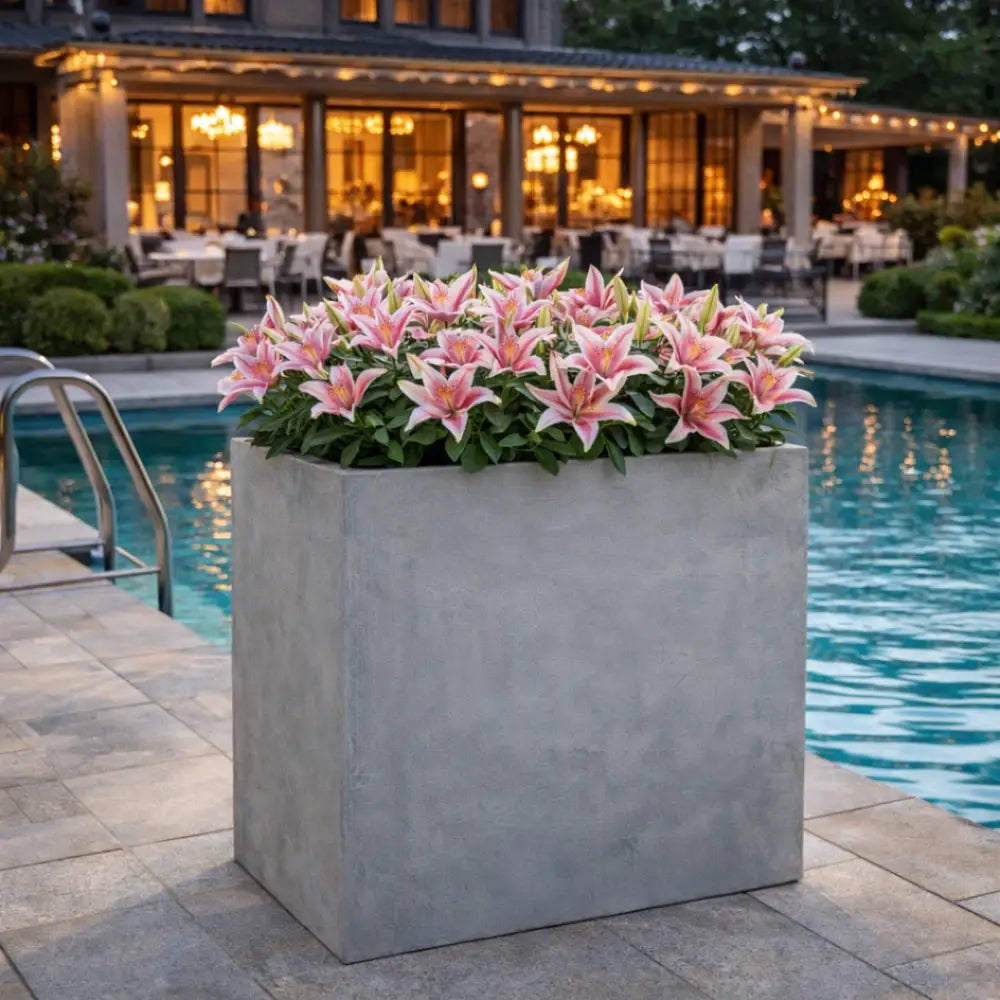 Jardinière haute rectangulaire