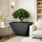 Jardinière métal noir
