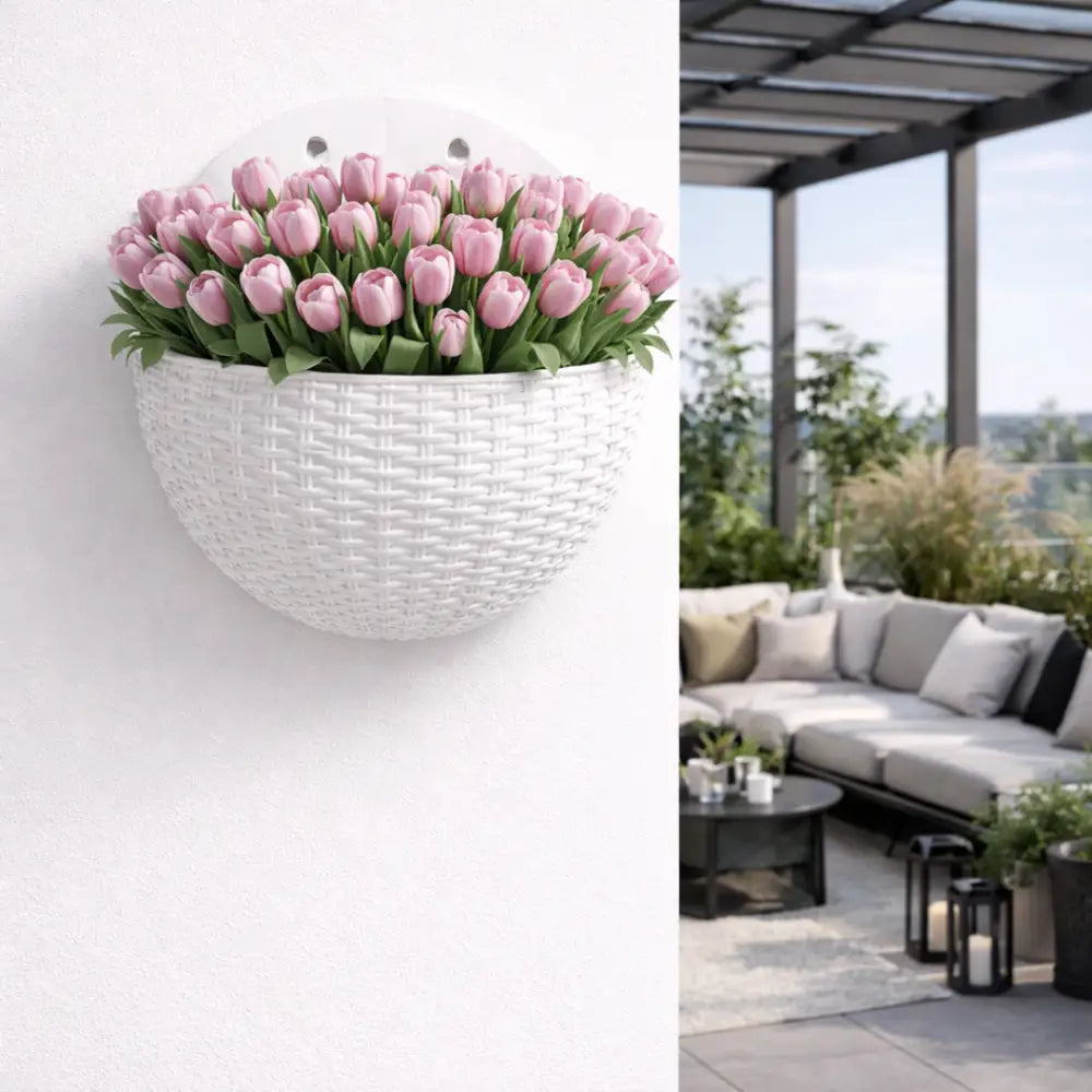 Jardinière murale design - Blanc