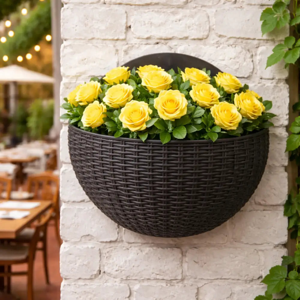 Jardinière murale design - Noir
