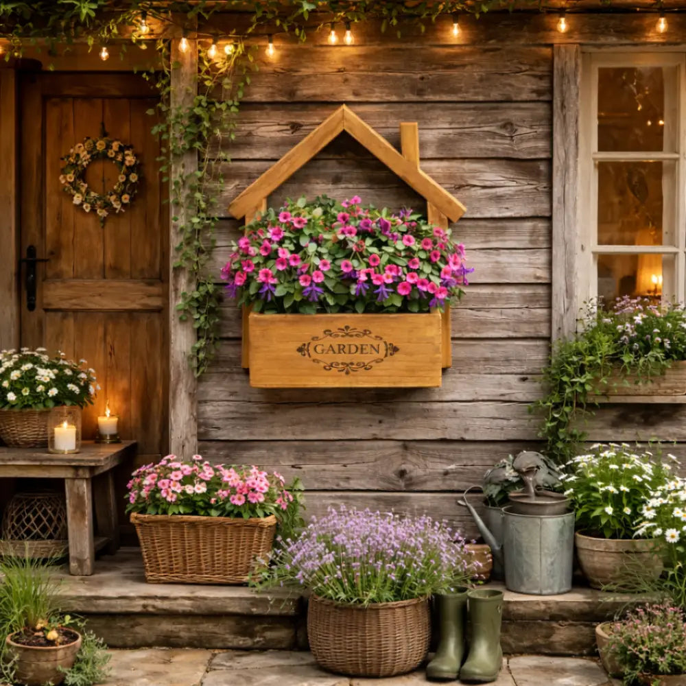 Jardinière murale extérieur bois