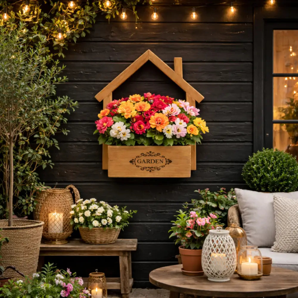 Jardinière murale extérieur bois