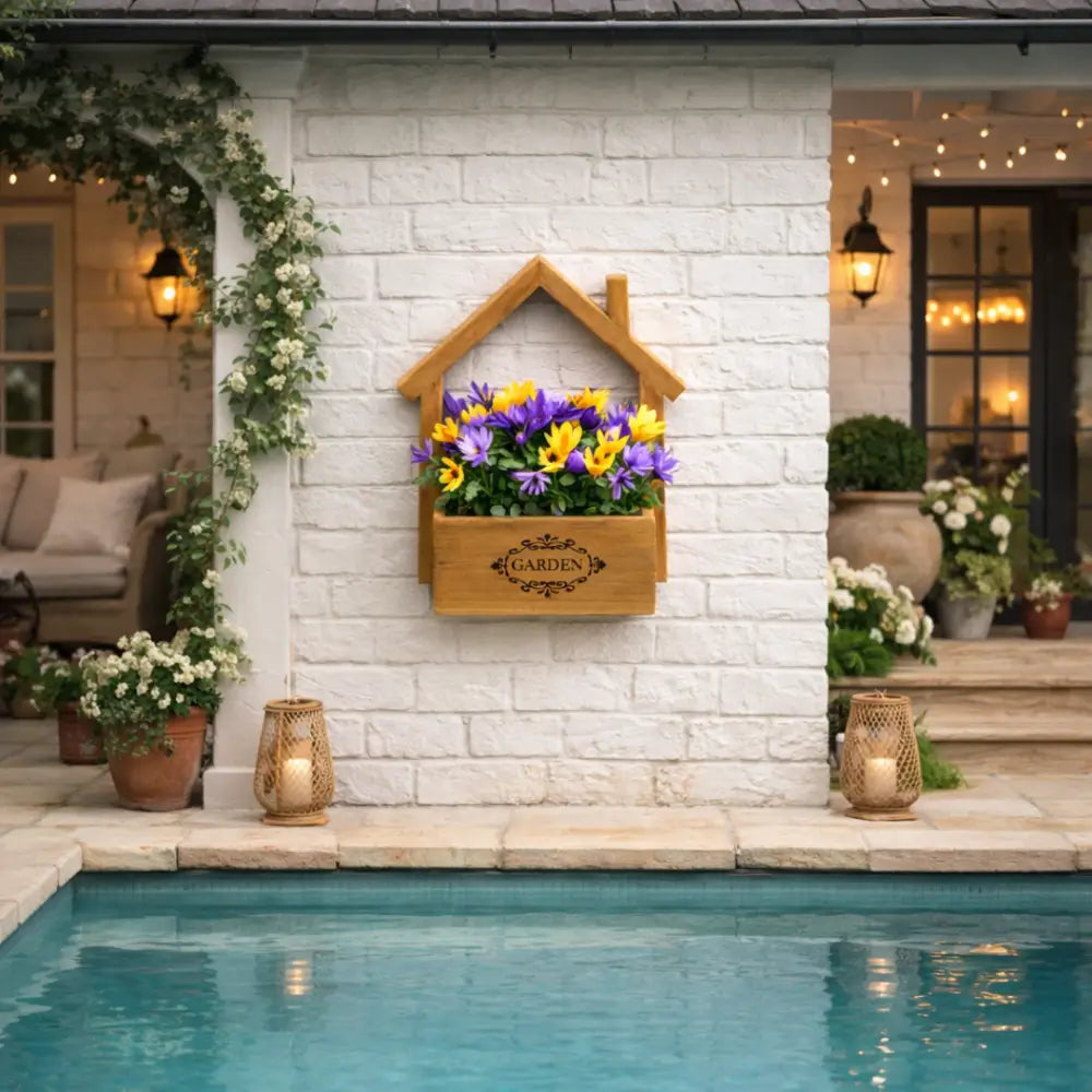 Jardinière murale extérieur bois