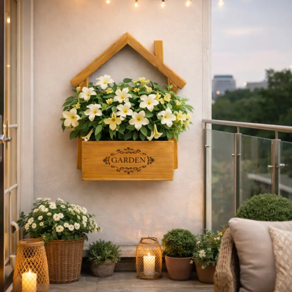 Jardinière murale extérieur bois