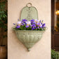 Jardinière murale fer forgé - Vert vieilli