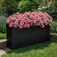Jardinière noire rectangulaire