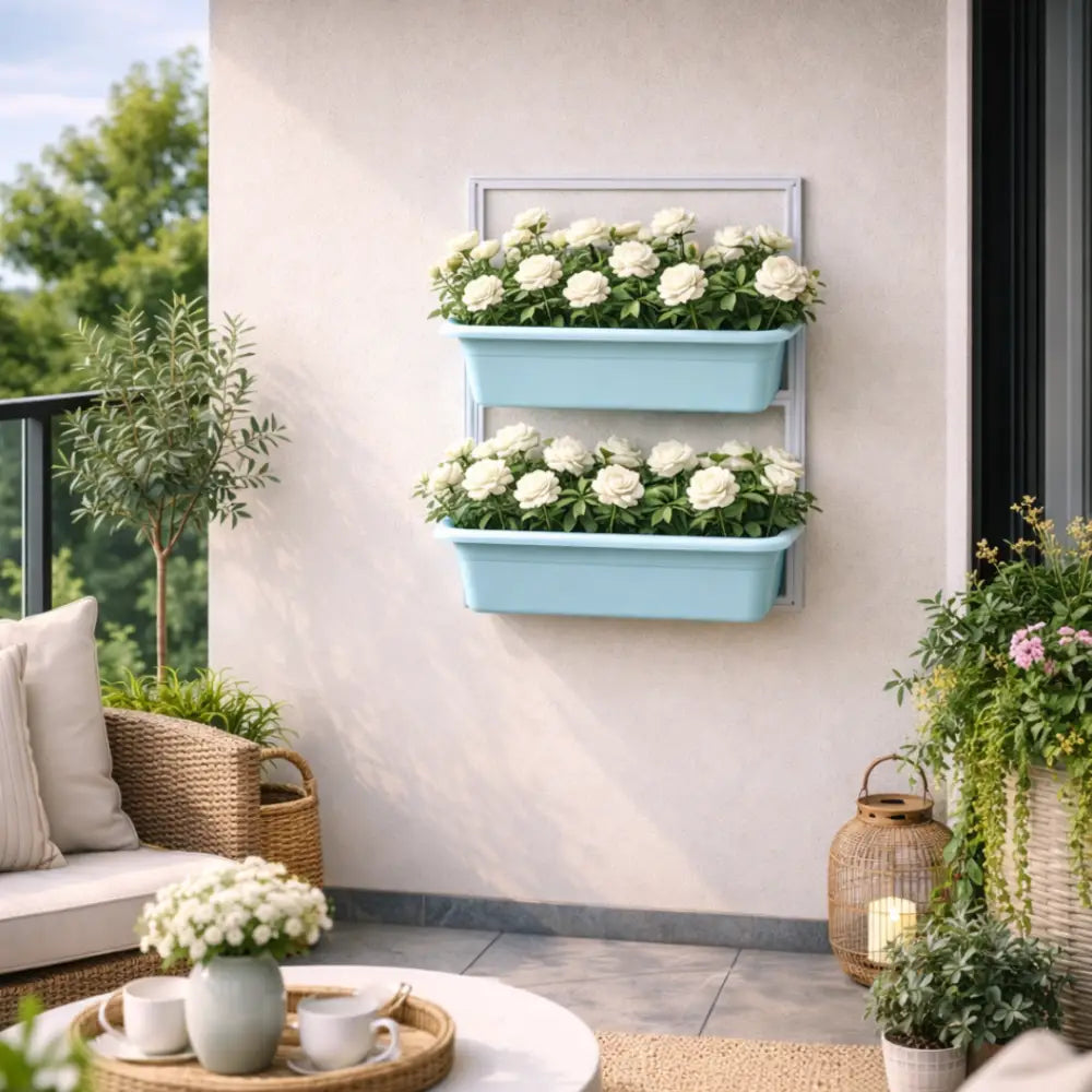 Jardinière plastique avec support