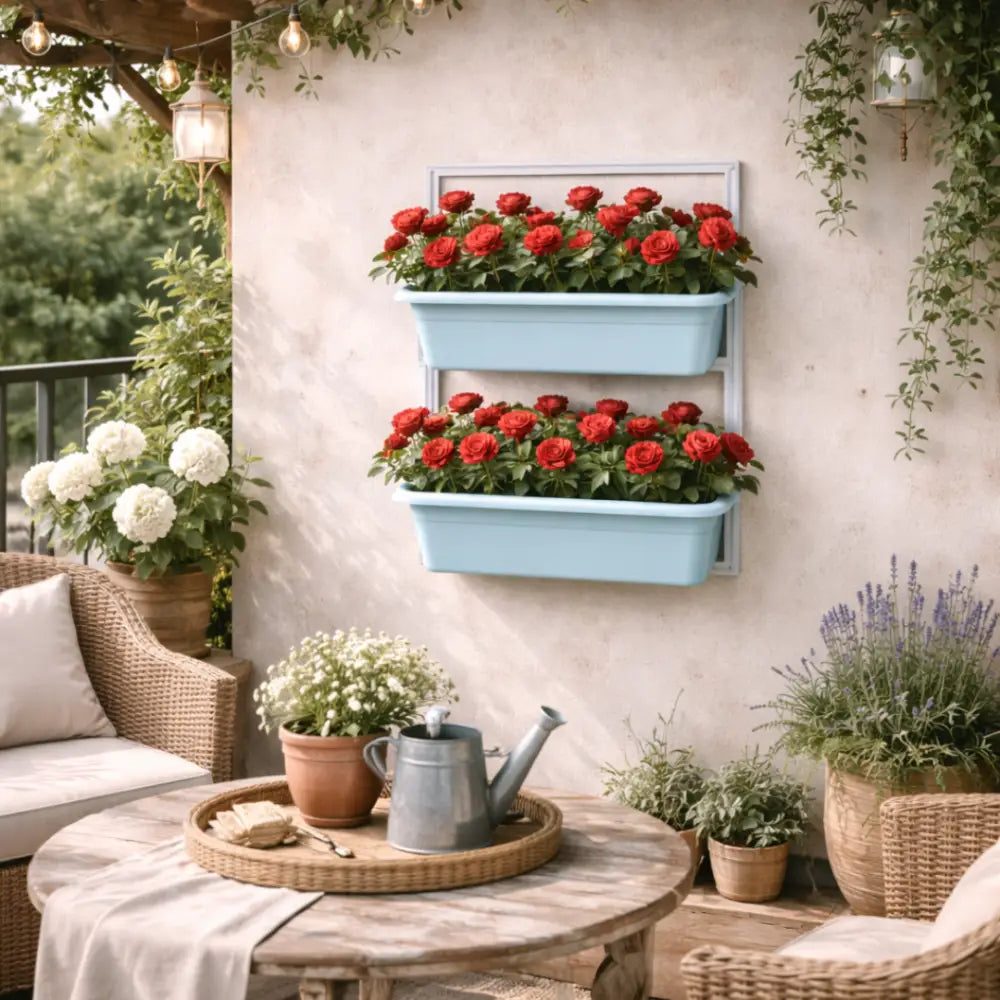 Jardinière plastique avec support