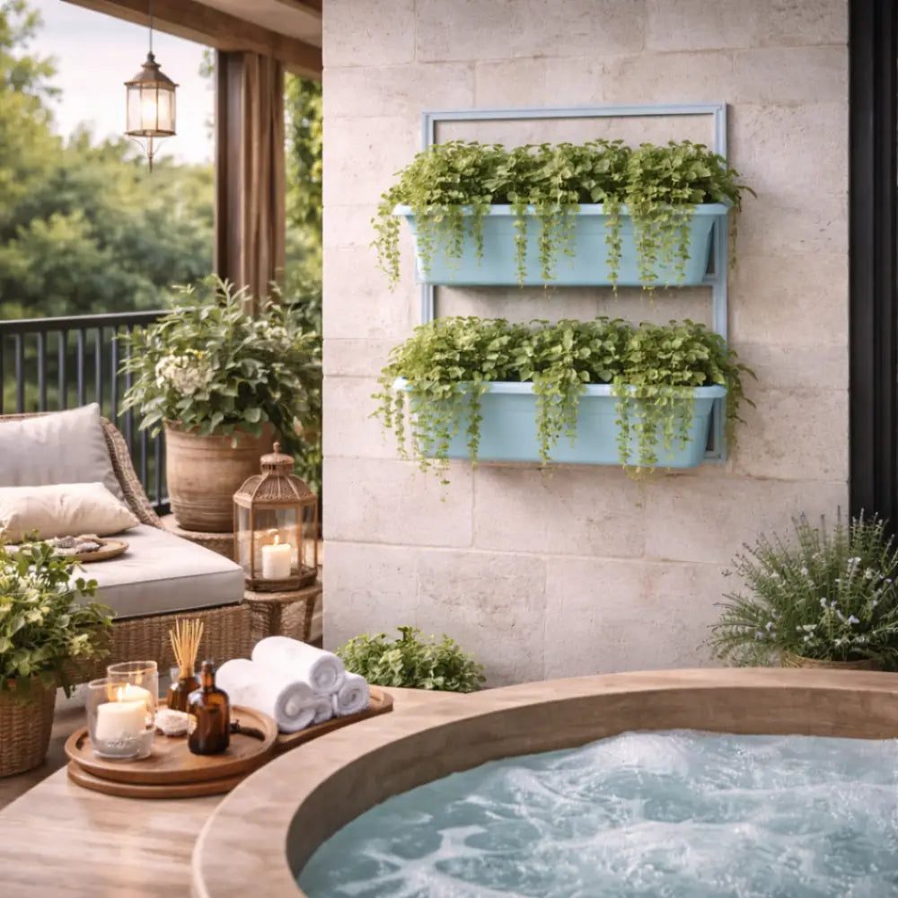 Jardinière plastique avec support