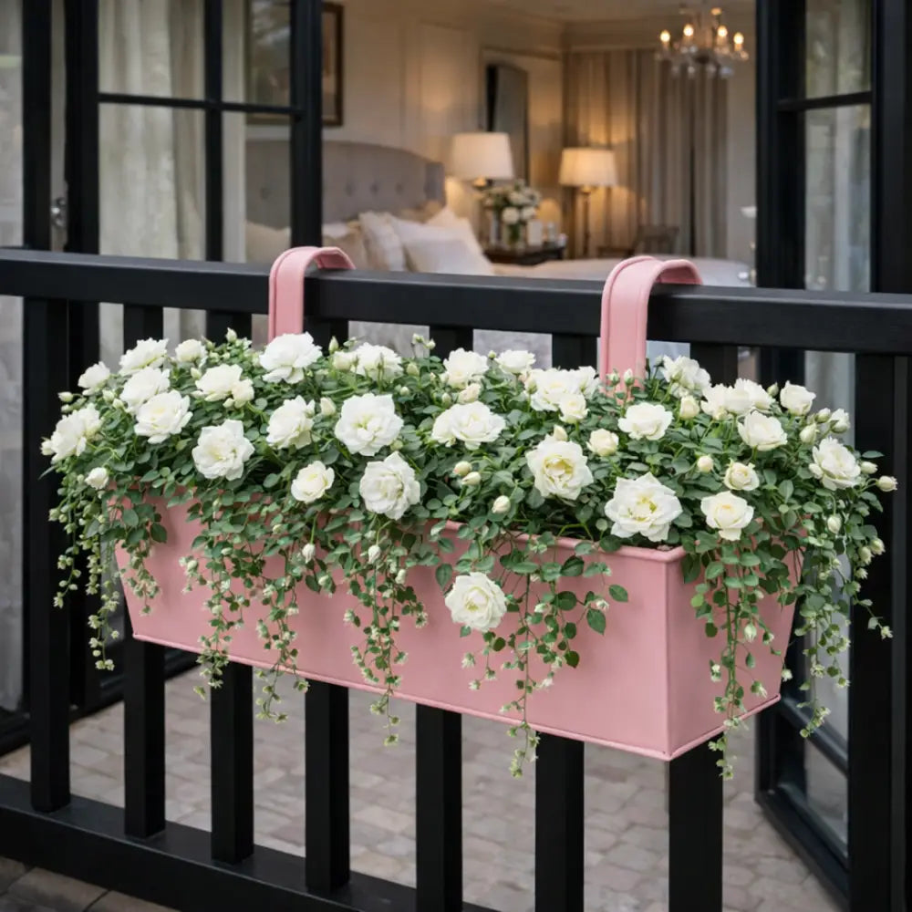 Jardinière rectangulaire à suspendre