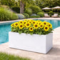 Jardinière rectangulaire blanche