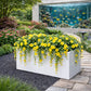 Jardinière rectangulaire blanche