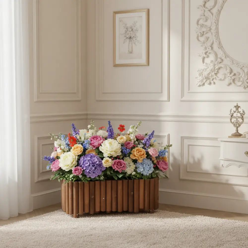 Jardinière rectangulaire en bois