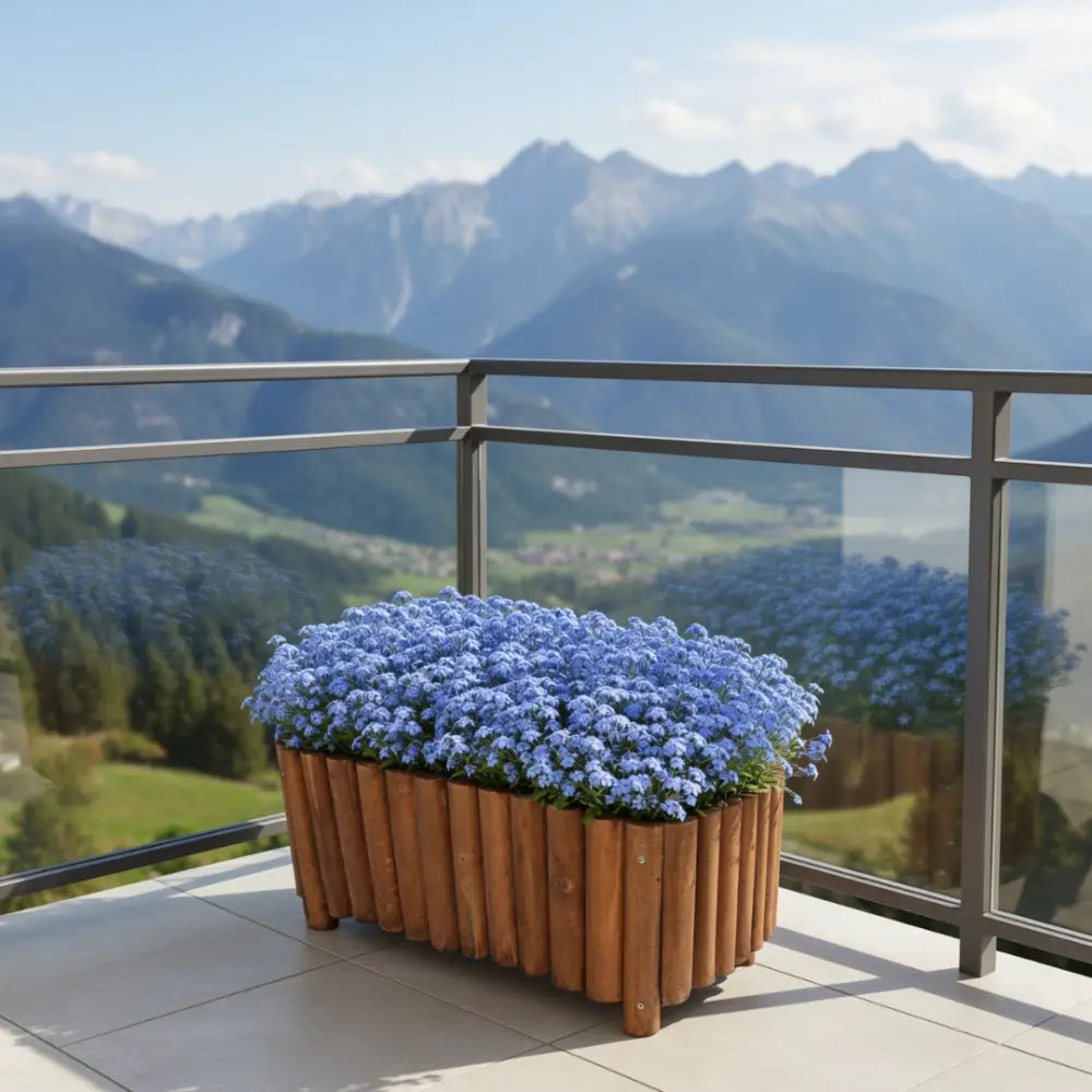 Jardinière rectangulaire en bois