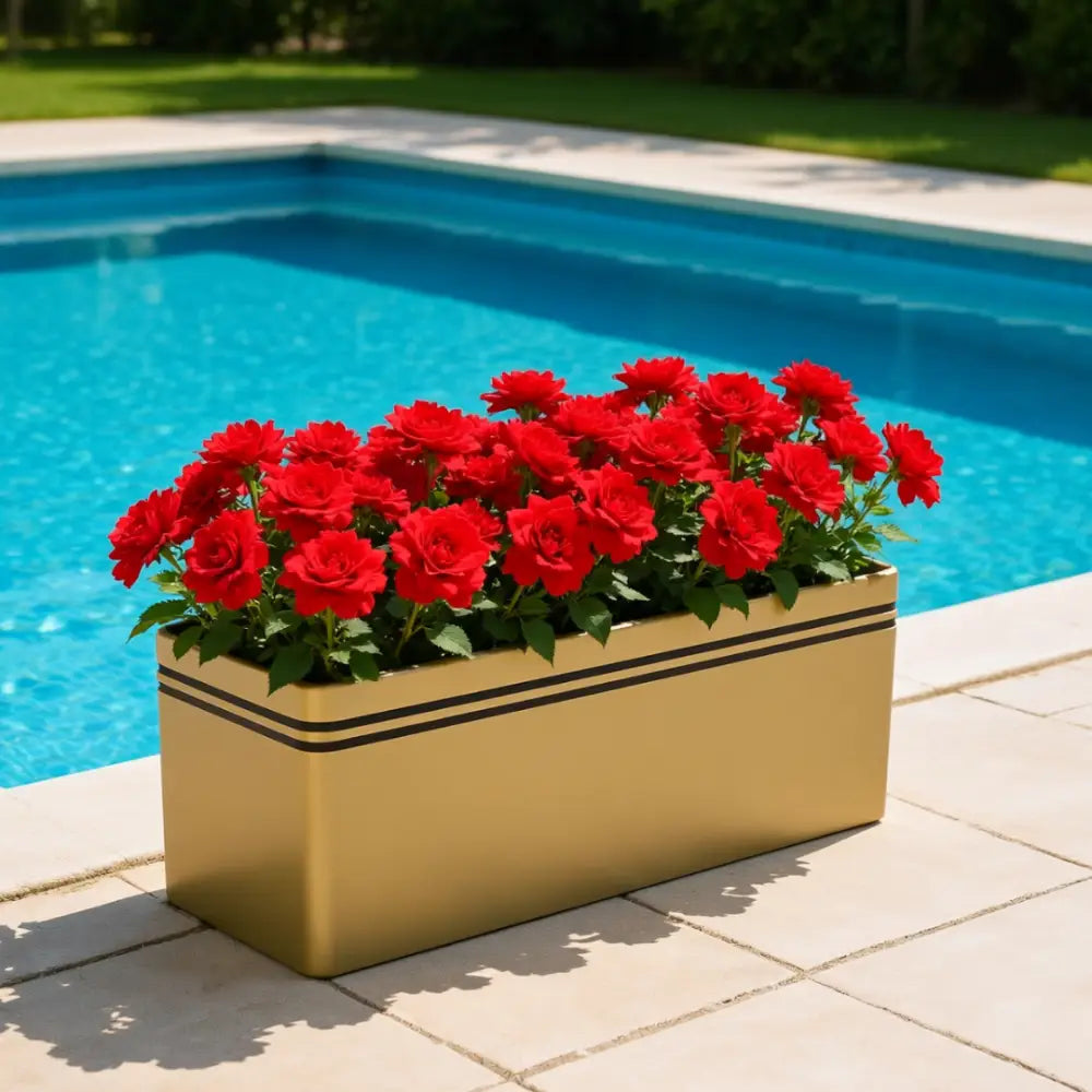 Jardinière rectangulaire grande taille 100 cm