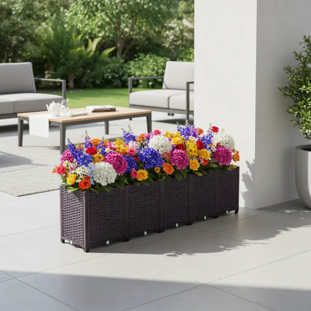 Jardinière rectangulaire grande taille 200 cm