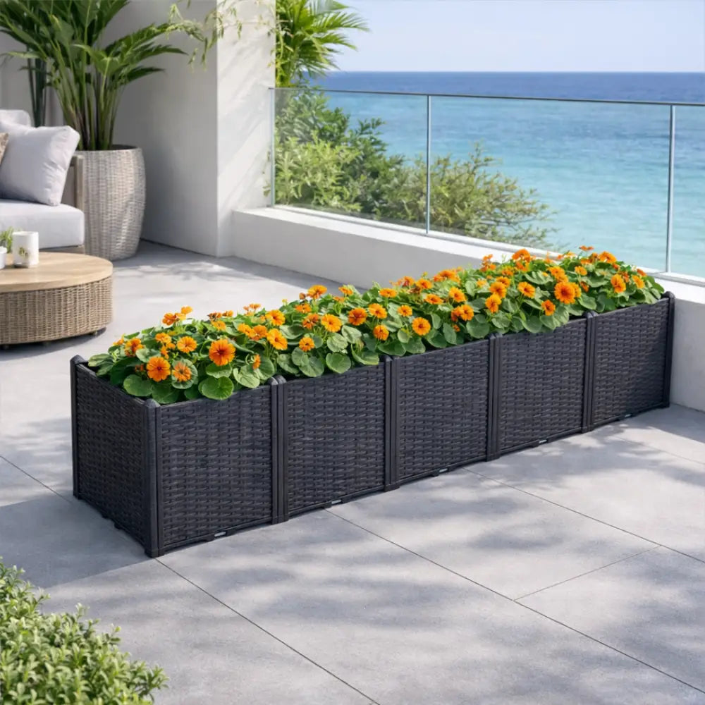 Jardinière rectangulaire grande taille 300 cm