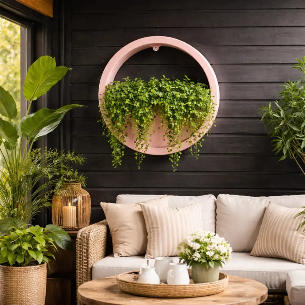 Jardinière ronde à suspendre