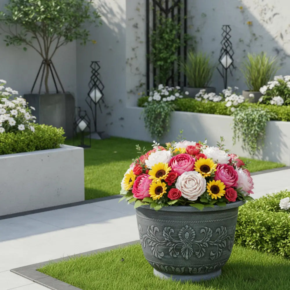 Jardinière ronde en plastique