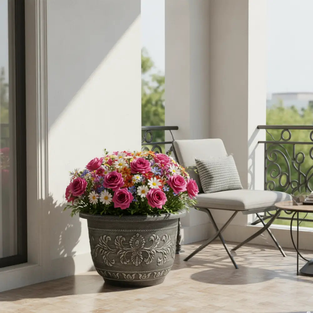 Jardinière ronde en plastique
