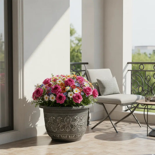 Jardinière ronde en plastique