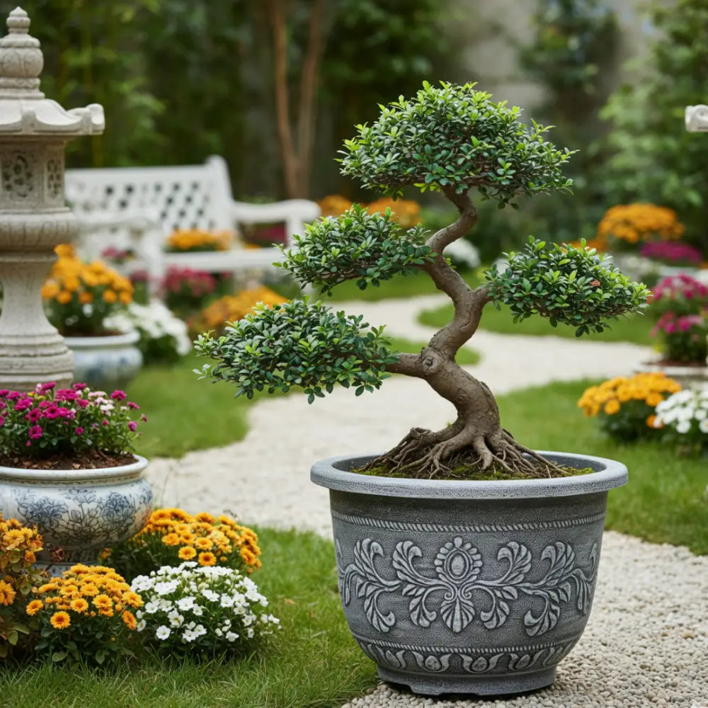 Jardinière ronde en plastique